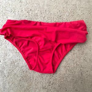 Venus Red Ruched Waist Bikini bottoms